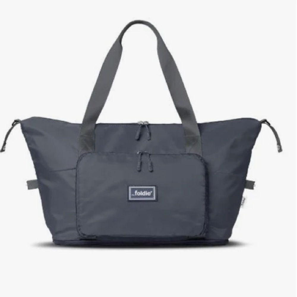 Foldie grey Packable Travel Tote Bag